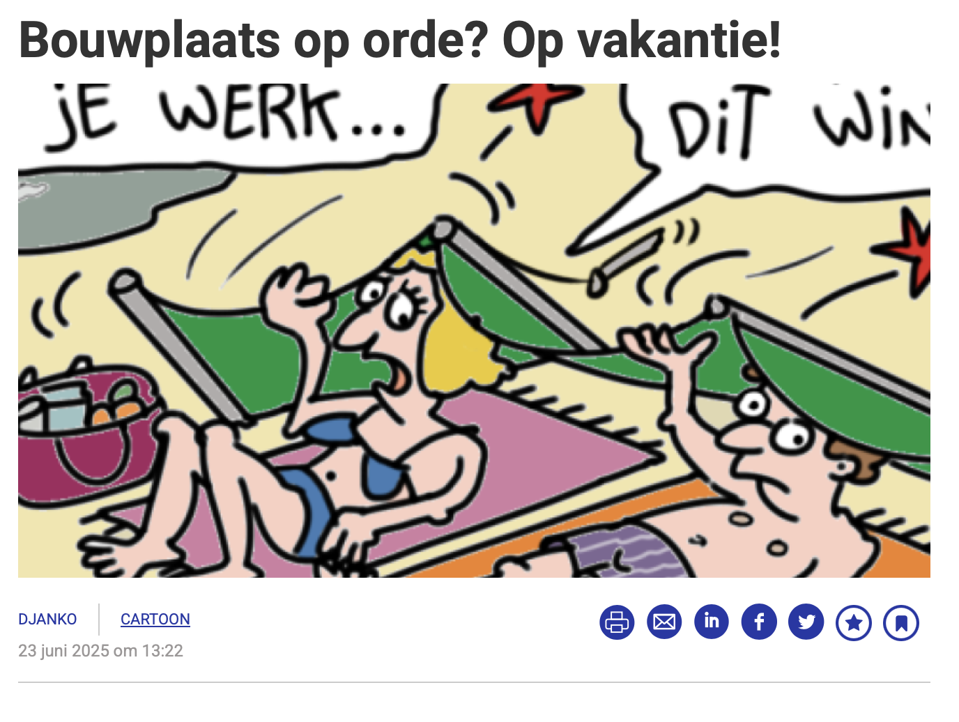 Cartoon bouwvak